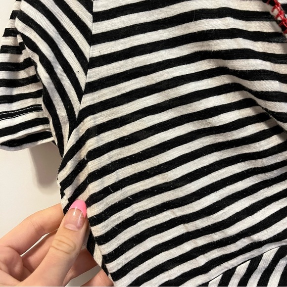 Anthropologie Black & White Stripe Blouse - Picture 5 of 5